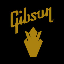 GIBSON HEADSTOCK LOGO & CROWN Self Adhesive Decals x 2 - MORE COLOURS AVAILABLE