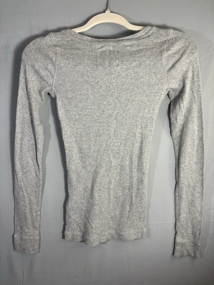 Top Henley Abercrombie & Fitch Y2K Vintage Bella Swan Acanalado Manga Larga Talla XS Foto 2 de 4
