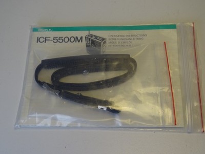 SONY ICF-5500M TRAGE GURT, NEU, mit MANUAL  VINTAGE das ORIGINAL