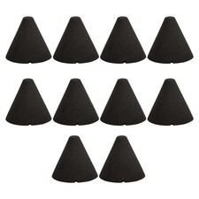 1.38" x 1.46" Electronic Drum Piezo Trigger Foam Cone for DIY Black Pack of 10