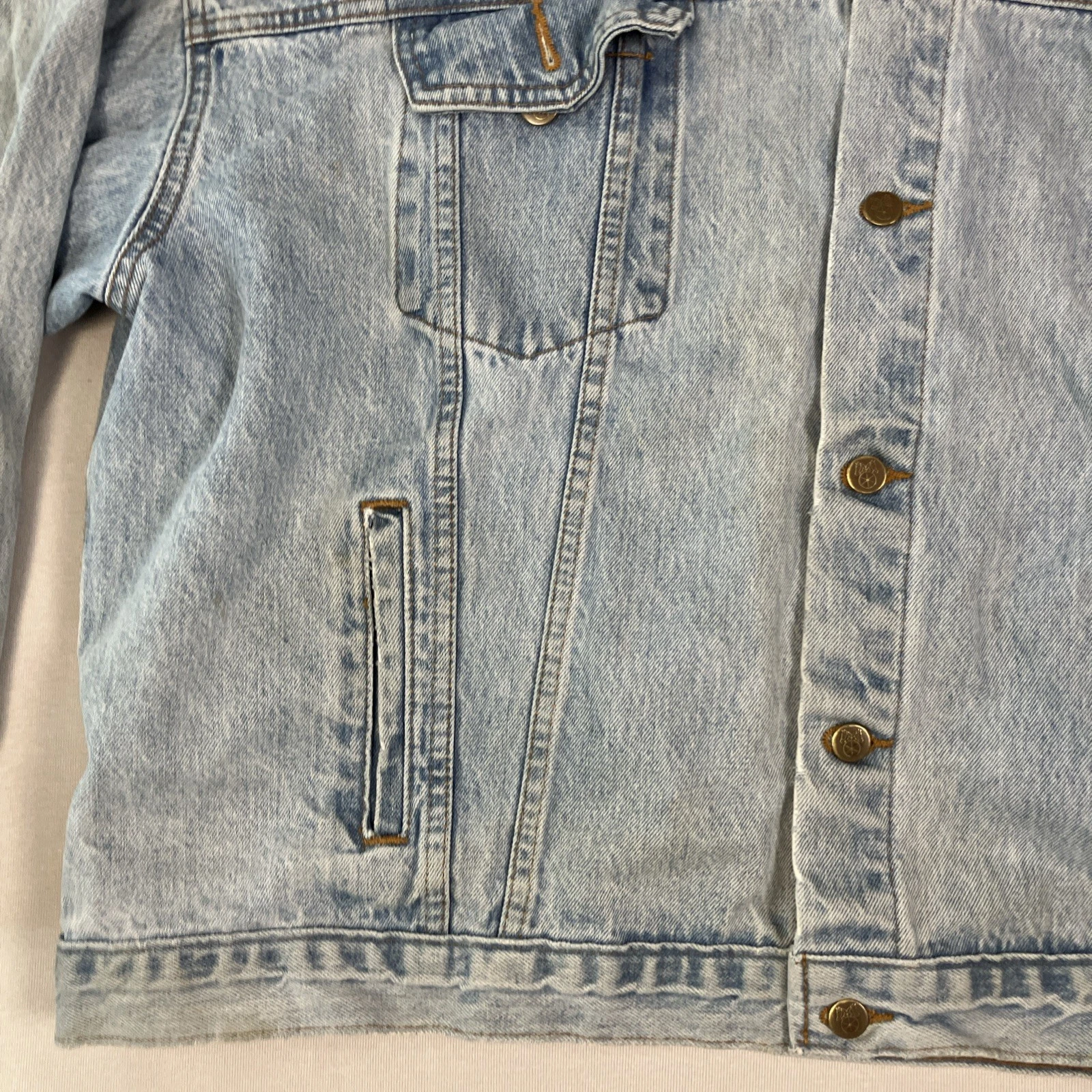 Vintage International Brotherhood Of Teamsters Denim Jacket 3-XL USA Made - product detail image 16