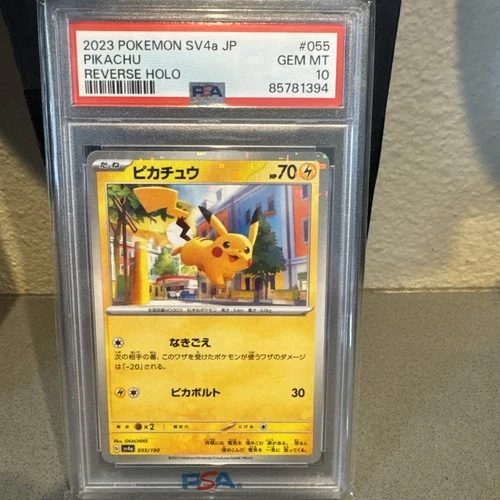 2023 Pokemon PSA 10 SV4a JP Pikachu Reverse Holo 055/190