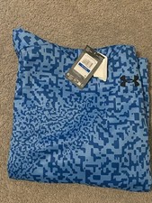 NWT Under Armour Boys Fleece Tech Camo Print In Blue Hoodie Sweatshirt Size YXL
