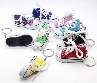Red Canvas Converse Type Shoe - Keychain - Key Ring - Car - Bag Charm