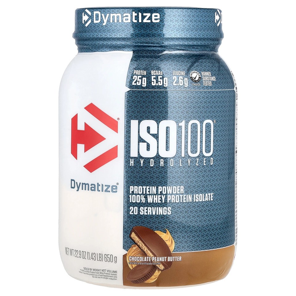 ISO100® Hydrolyzed, 100% Whey Protein Isolate, Chocolate Peanut Butter, 1.43 lb