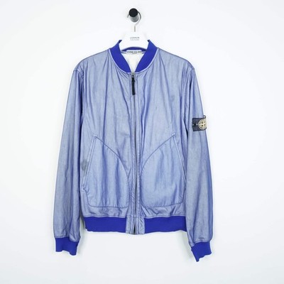 Stone Island Blue Tyveck Snowflake Bomber Jacket - XL