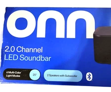 onn. 20” 2.0 Soundbar with Bluetooth, 2 Speakers - Black (100024201)