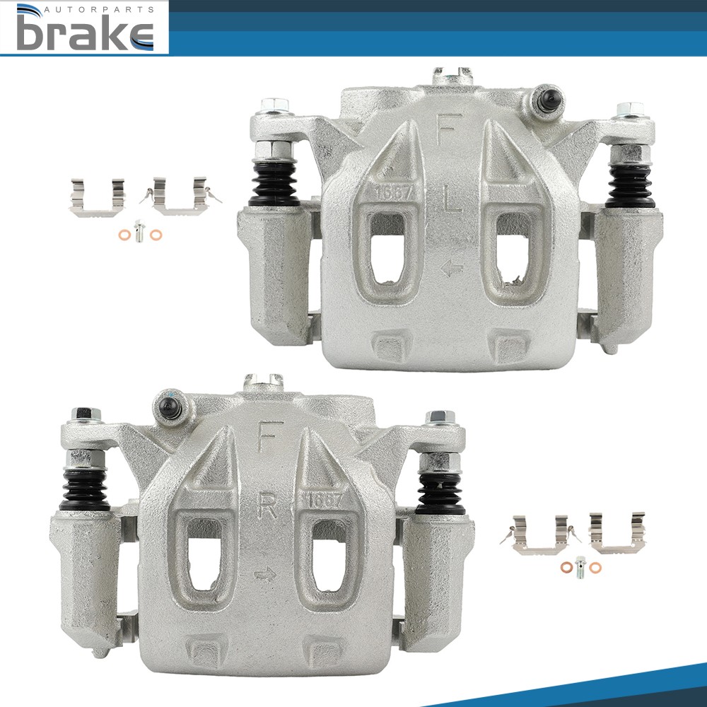 2Pcs Front Disc Brake Calipers w/ Bracket For 2006-2012 Infiniti FX35 V6 3.5L