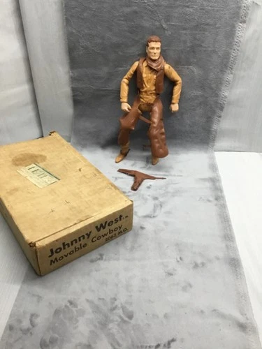 Vintage 1960's Johnny West action figure mfgr Louis Marx &Co.