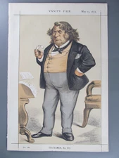 Charles Sumner, Original Vanity Fair Lithograph by Thomas Nast, 1872 (6)