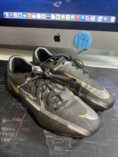 Size 5.5 - Nike Phantom GT2 Academy FG/MG BLACK/MTLC DARK GREY DA4433-007 Men's