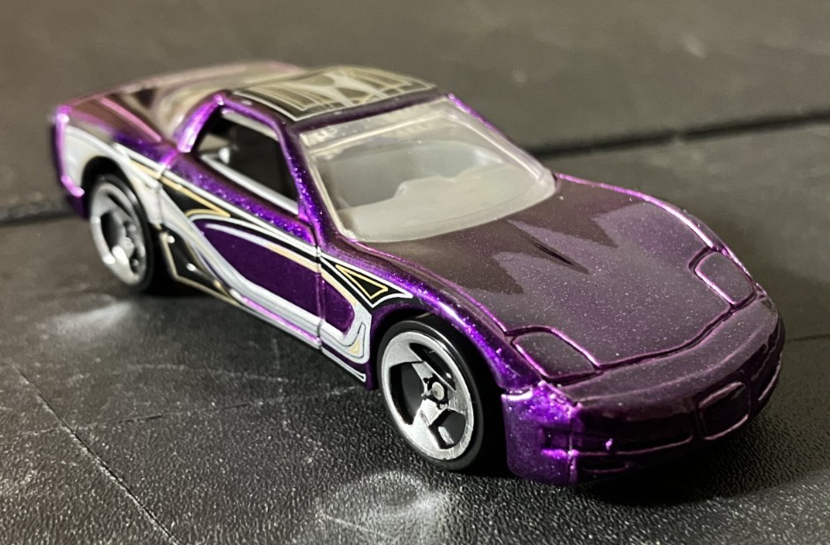 Purple 1997 Chevrolet Corvette C5 3-Spokes - Hot Wheels #68 1:64