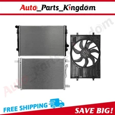 Electric Radiator Condenser Cooling Fan Kit For 2015-2019 Volkswagen Golf GTI
