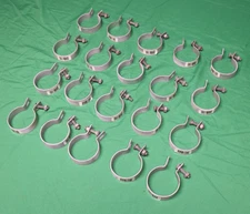 20 NOS Galvanized Chain Link Fence Post Tension Bands with Hardware 2-1/2"