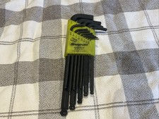 Snap-on 10pc Sae L-shaped Ball Hex Wrench Set 0.05-38 Awbph13