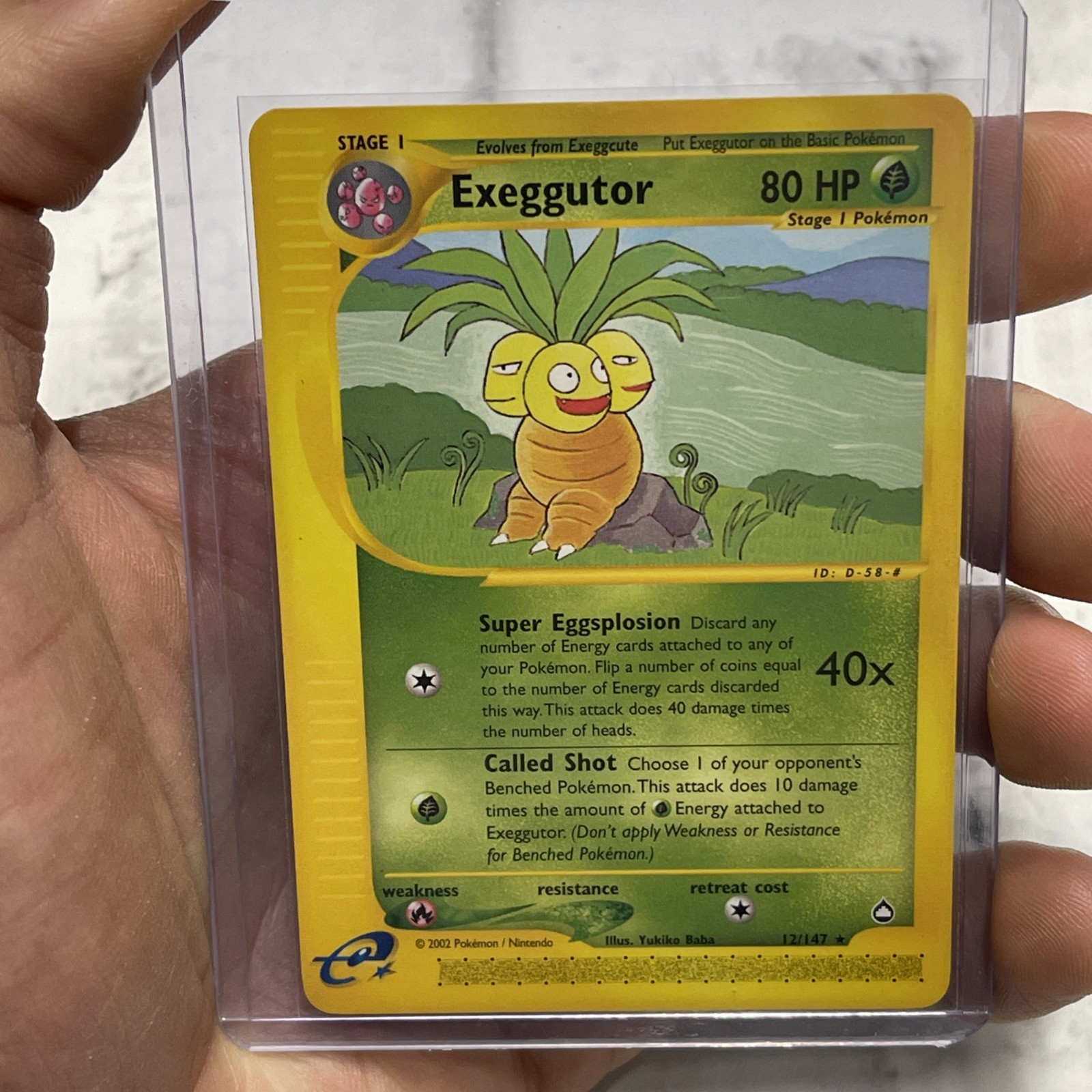 Pokémon Card - Exeggutor Aquapolis 12/147 Non-Holo NM Vintage Rare Pokemon Vtg