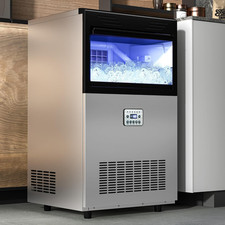 120Lbs Commercial Ice Maker with 33Lbs Storage Bin for Home Business