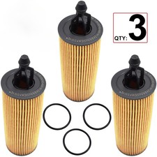 3pc Oil Filter 3.2L 3.6L For Jeep Cherokee Dodge Grand Caravan Ram 1500 Chrysler