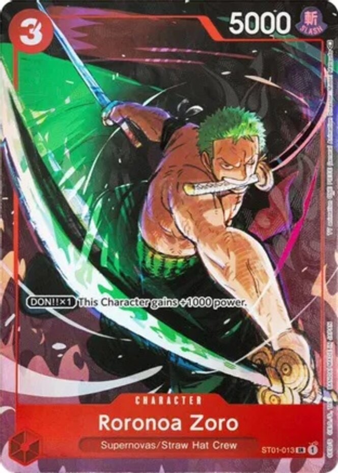 One Piece Roronoa Zoro - ST01-013 - P - Foil (Gift Collection 2023), Near Mint O
