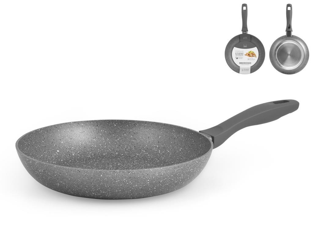 Stone Grey Aluminum Frying Pan With Non-Stick Coating H&H