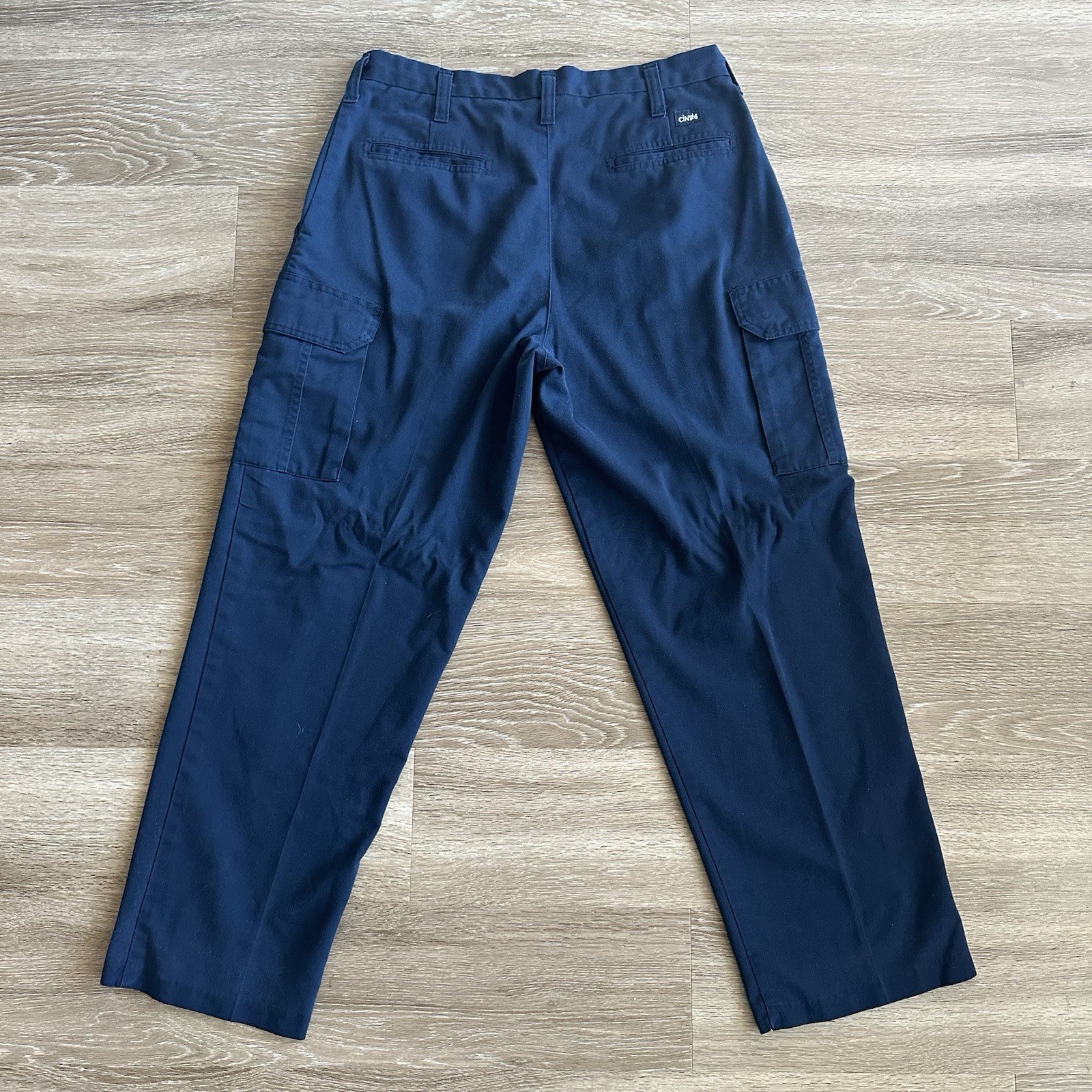 Cintas Work Uniform Straight Leg Cargo  Pants Navy Blue Men’s 34