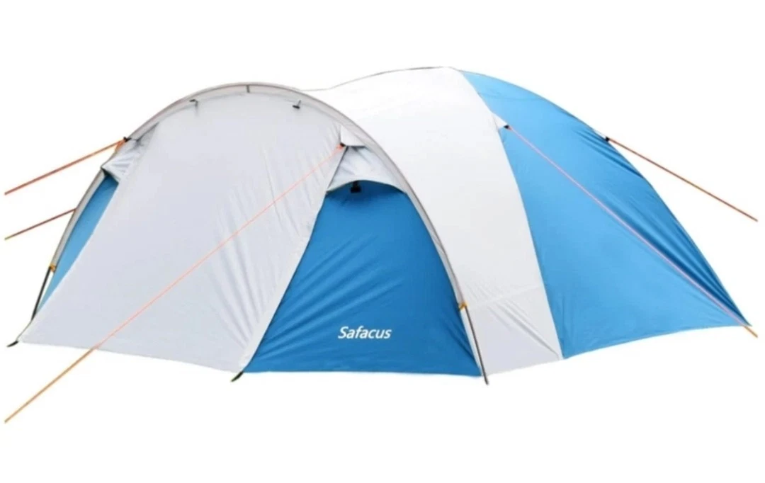 SAFACUS 3-4 Person Dome Camping Tent, Double layer Holiday Festival.