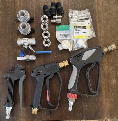 #ad 2 Pressure Washer Guns W Suttner Softwash Gun 3500 PSI Ball Valve and Extra Att. $75.00