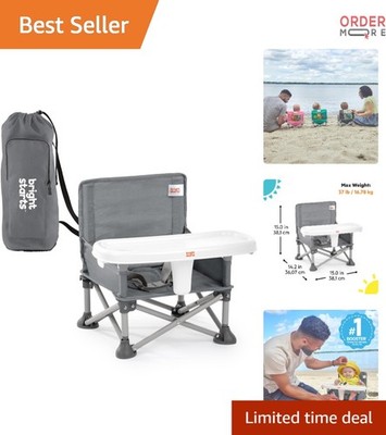 Pop N Sit Portable Booster Seat Plastic Metal Fabric Indoor Outdoor Use