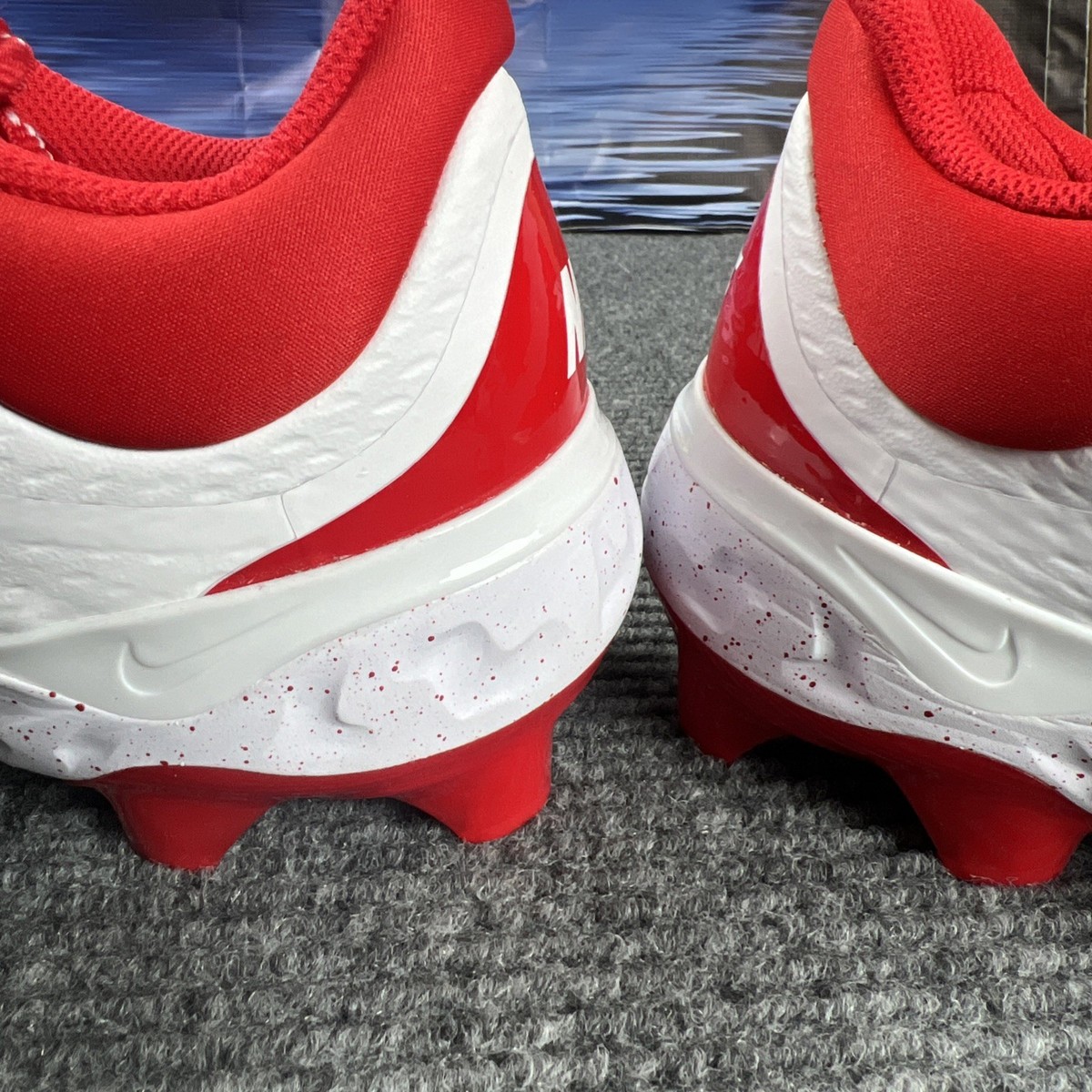 Nike Alpha Huarache Elite 4 MCS Cleats White Red FD6255-105 Men\'s Size 12 New Amazon.com | NIKE Alpha Huarache Elite 4 Mid Mens FD2744-105  main image 3