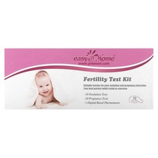 2 X Easy Home, Fertility Test Kit, 50 Ovulation Tests, 20 Pregnancy Tests, 1 Ba