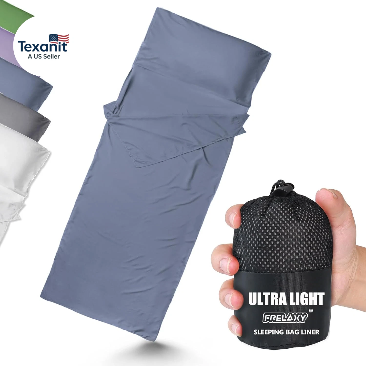 Ultralight Sleeping Bag Liner - Lighter & Compact, 3 Sizes Travel Sheets & Adult