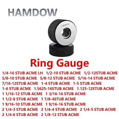 Precision US Stub ACME Thread Ring Gauges Class 2G Tolerance