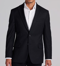 Pronto Uomo Men's Black 2 Button Blazer Sport Coat Size 48R NEW