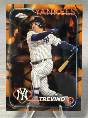 #ad 🔥⚾️JOSE TREVINO 2024 Topps Chrome Orange amp; Black Lava Lamp Refractor SP 15⚾️🔥 $19.95
