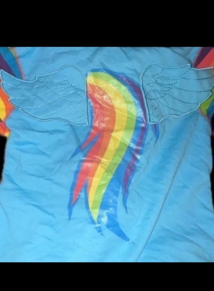 giacca my little pony Rainbow Dash XL