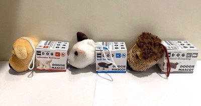 The Dog Artlist 3 Doggie Mascots Plush Bull Terrier Labrador Shetland Sheepdog