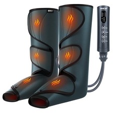 CINCOM Leg Massager, Heat and Compression Legs Massage for Circulation - Gray