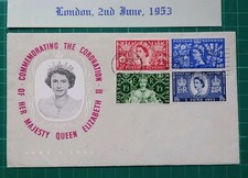 1953 H.M. Queen Elizabeth ll Coronation FDC Uckfield Long Live 3 JU 53 Slogan
