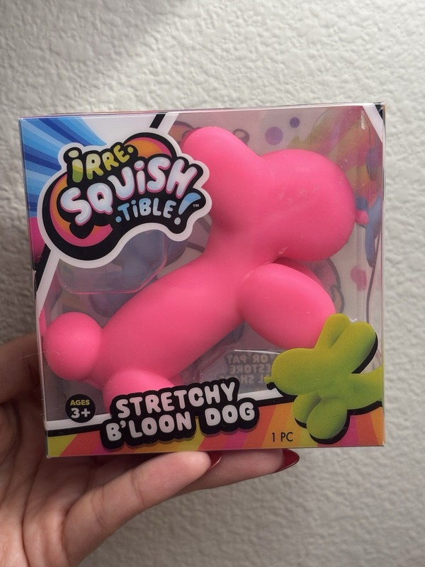 Ja-Ru IrreSquishTible Balloon Dog Pink Stretchy Squishy Fidget Toy