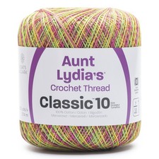 Aunt Lydia's Classic Crochet Thread Size 10-Super Glow Sherbert - 3 Pack