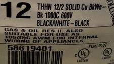 Southwire 12awg/2C Solid THHN/THWN Building Wire 600V Black/White /50ft