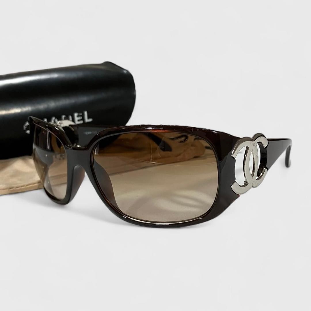 Chanel Cocomark Vintage Brown Sunglasses for Women