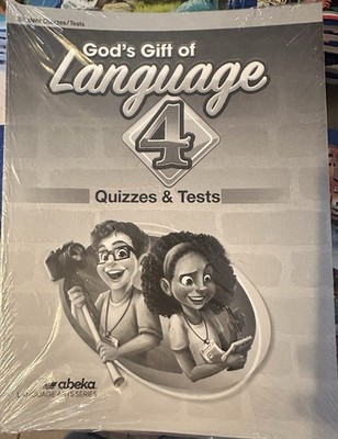 Abeka Gods Gift of Language 4 Quizzes & Tests BRAND NEW UNOPENED