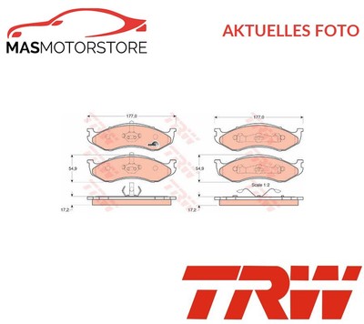 SATZ BREMSBELÄGE BREMSKLÖTZE VORNE TRW GDB1153 A NEU OE QUALITÄT