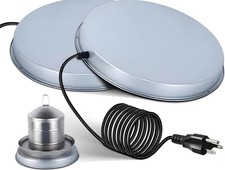 2 Pack Chicken Water Heater for Winter 110Watt Heated Poultry Waterer Base