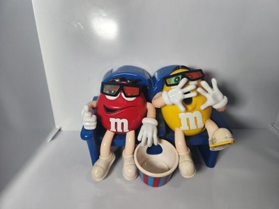 Vintage Original MM M&M's 3D Movie Theater Candy Dispenser Red Yellow MMs M&M