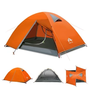 Tente de suremballage imperméable 2 Person légère tentes de camping en aluminium cadre