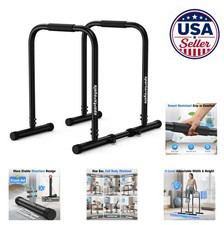 Adjustable Dip Bar Station 400LBS Heavy Duty ...
