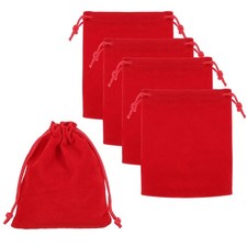 Bluetooth Headphone Bag, 5 Pcs 4.72x3.54 Inch Headset Carrying Pouch Red