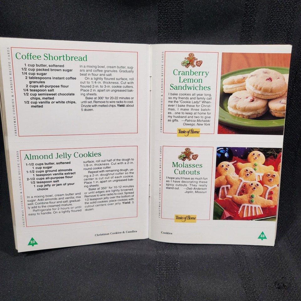 Taste and Home Christmas Cookies & Candies Recipe Cards 2005 eBay